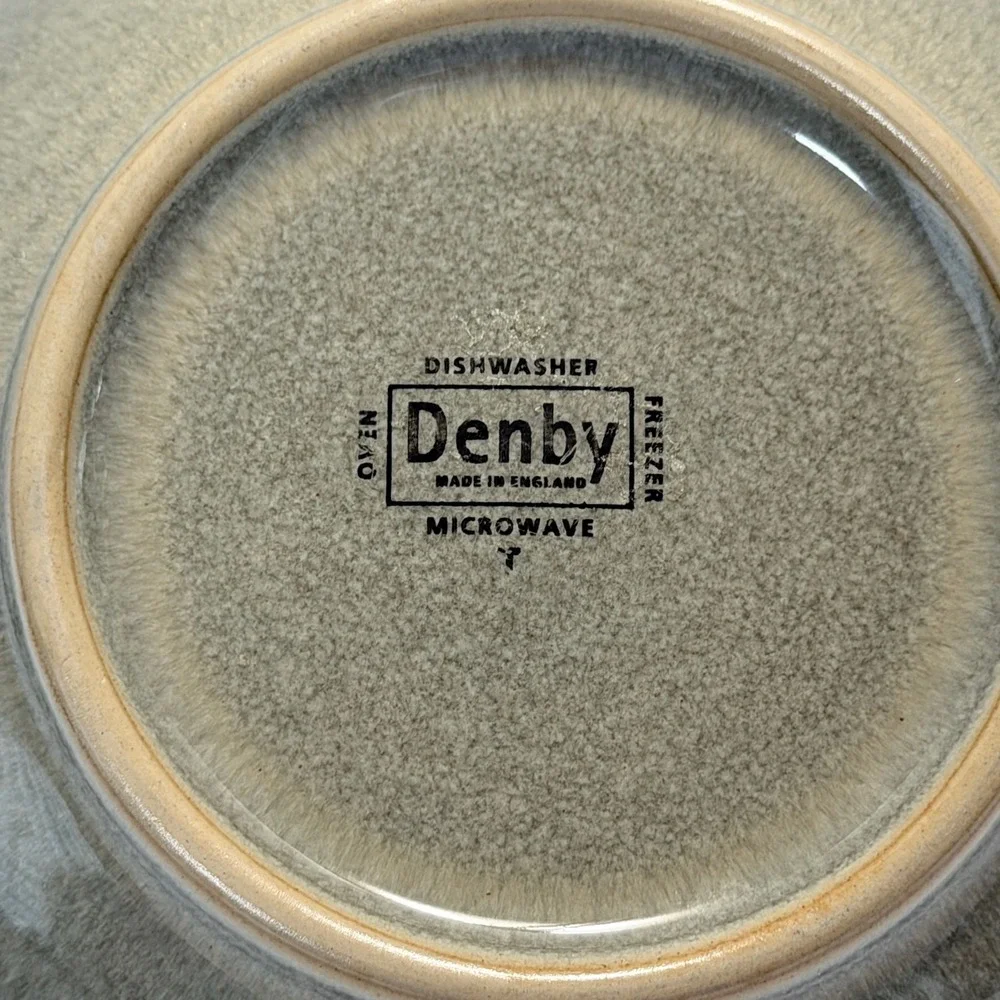 Denby DUETS Stoneware Sage Green and Paprika Cereal Bowl 6.5 Inch Diameter
